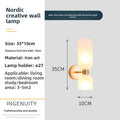 Nordic post-modern wall lamp retro wall lamp up and down lighting bedside lamp bed and breakfast hotel personalized wall lamp