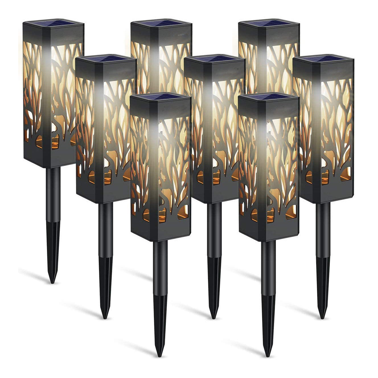 Hollow Solar Lawn Lamp with Leaf Design