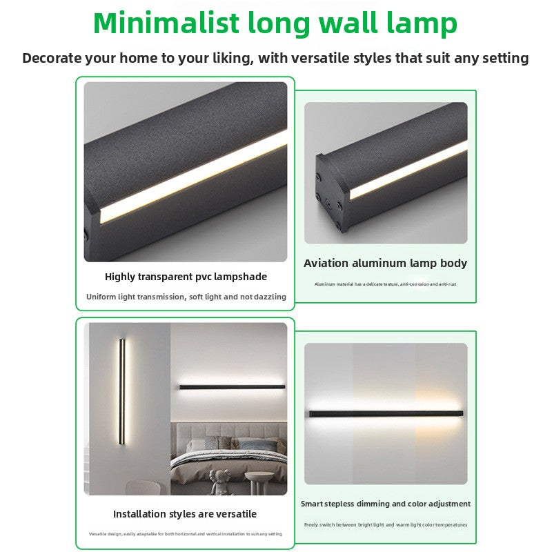Minimalist Linear LED Wall Lamp