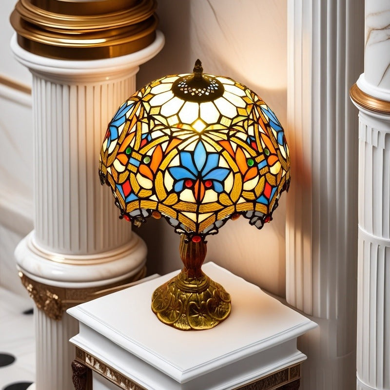 Artistic Stained Glass Tiffany Table Lamp for Bedroom Decor