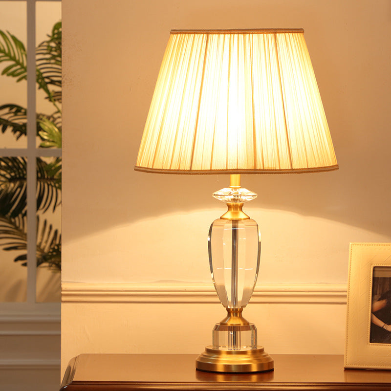 European Crystal Table Lamp with Dimmable LED