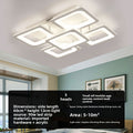 Modern Rectangular LED Ceiling Lamp for Living Room and Bedroom