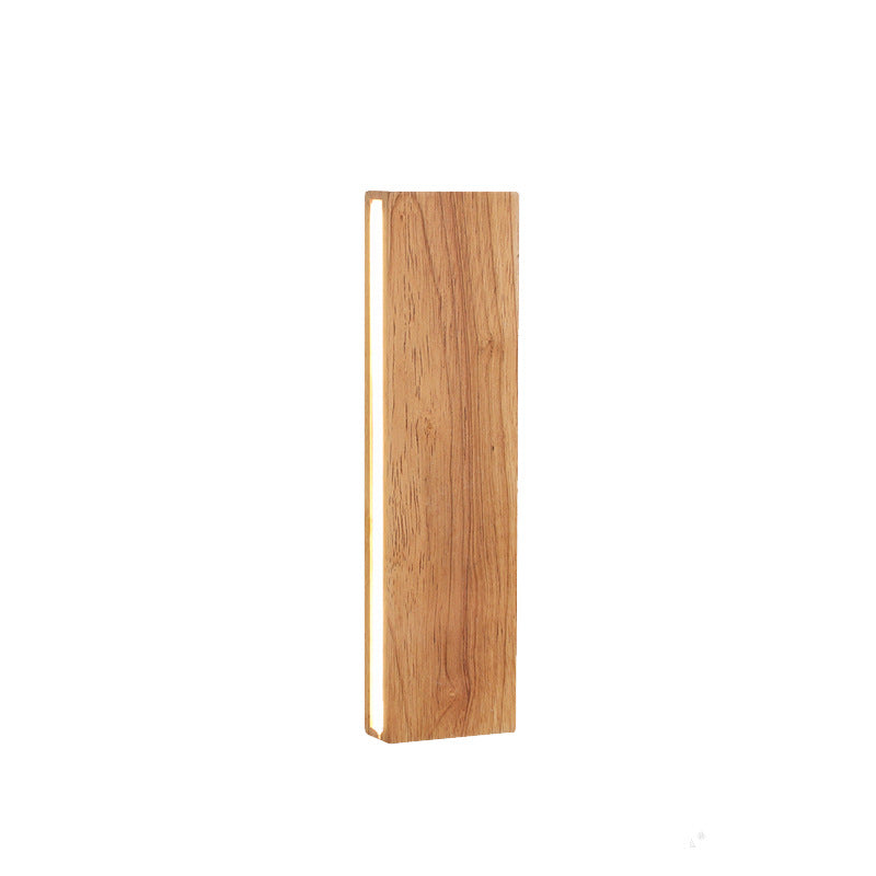 Rotatable Solid Wood LED Wall Lamp