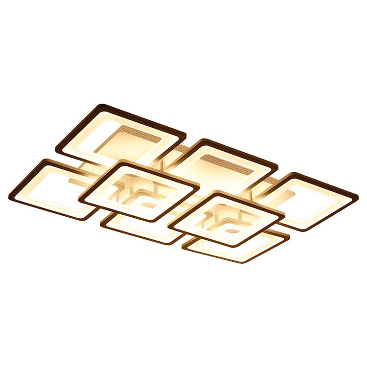Modern Rectangular LED Ceiling Lamp for Living Room and Bedroom