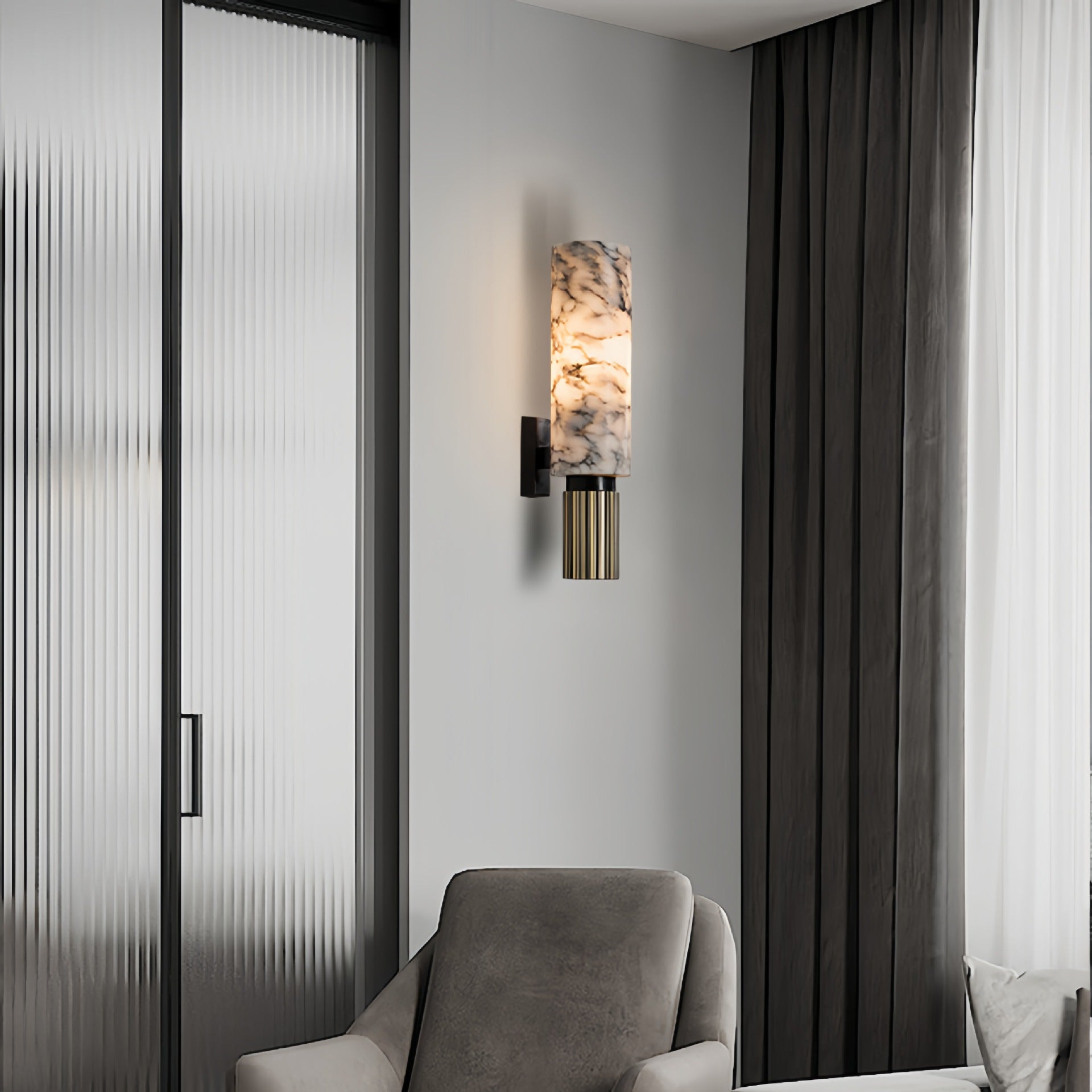 All-Copper Marble Wall Lamp