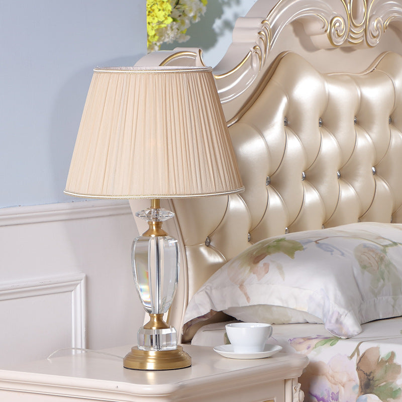 European Crystal Table Lamp with Dimmable LED