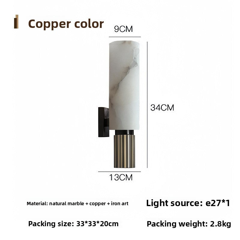 All-Copper Marble Wall Lamp