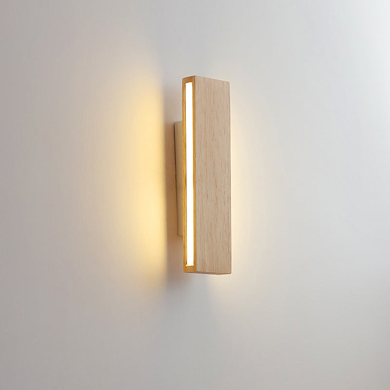 Rotatable Solid Wood LED Wall Lamp