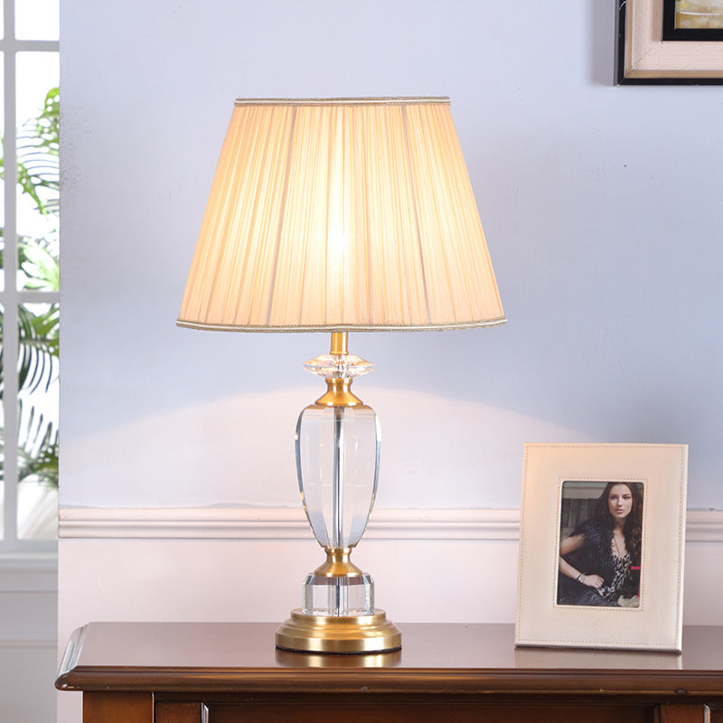 European Crystal Table Lamp with Dimmable LED