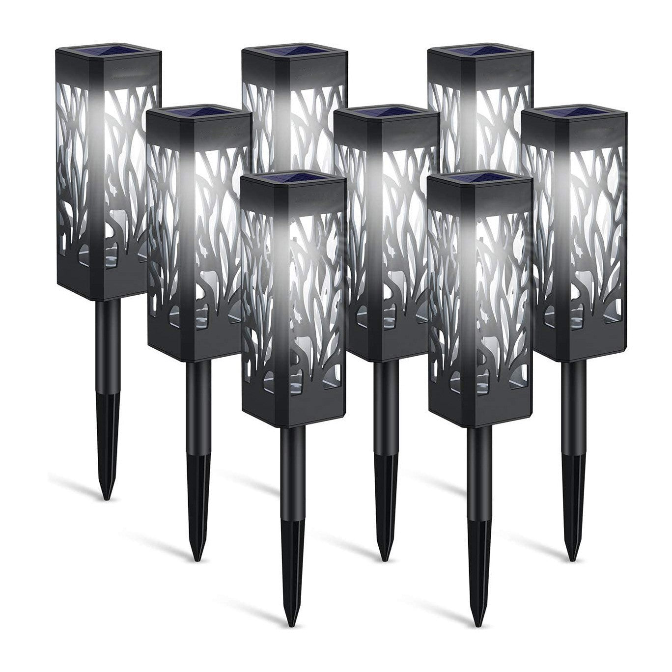 Hollow Solar Lawn Lamp with Leaf Design
