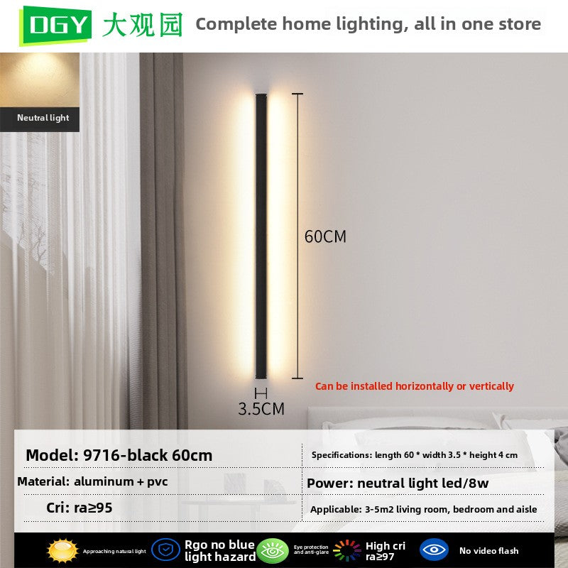 Minimalist Linear LED Wall Lamp