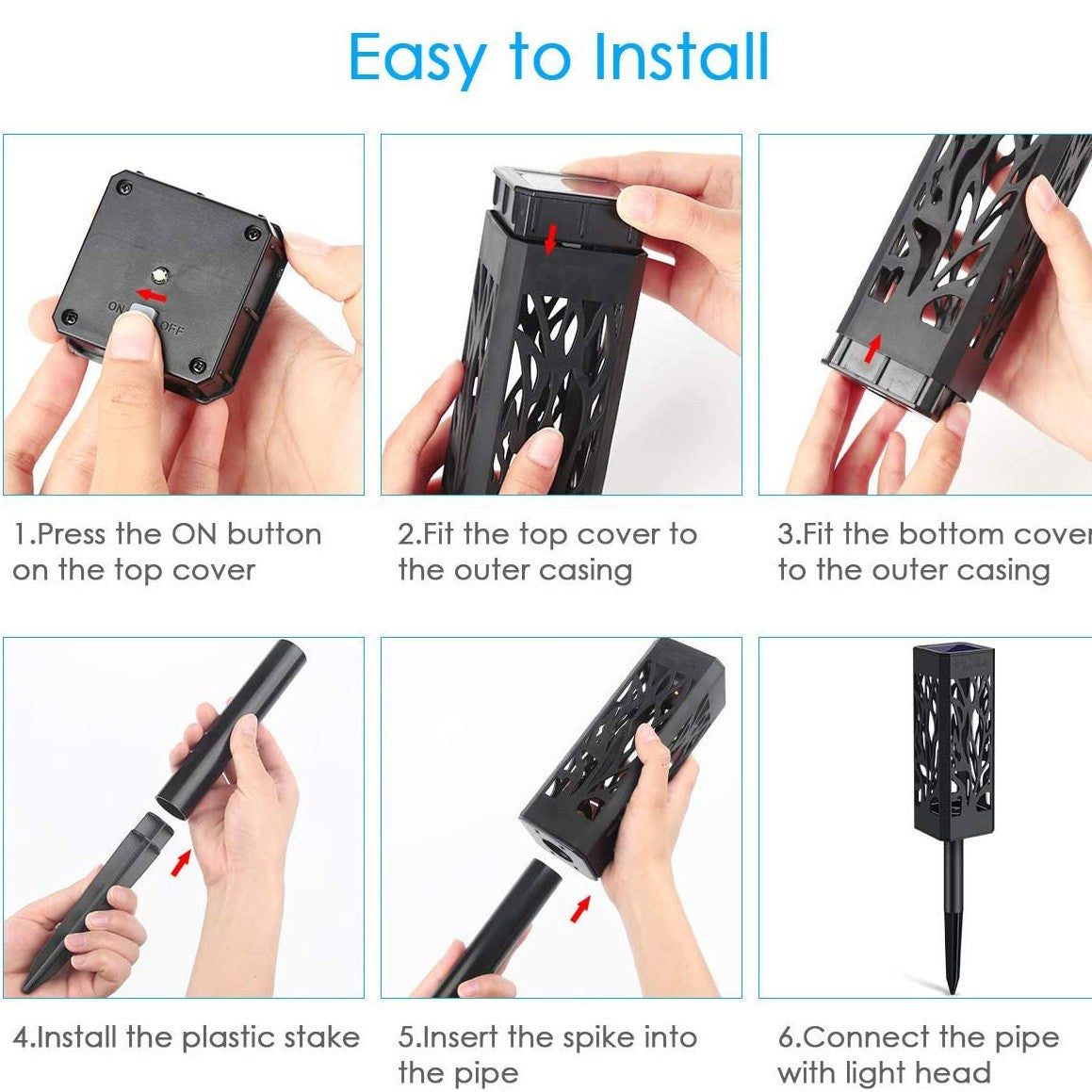 Hollow Solar Lawn Lamp with Leaf Design