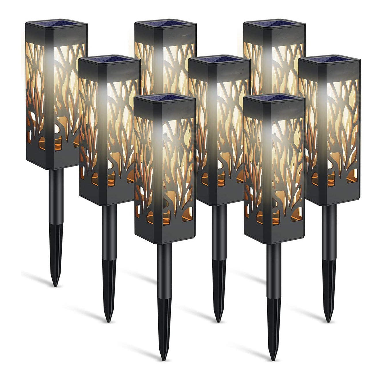 Hollow Solar Lawn Lamp with Leaf Design