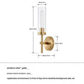 Retro Iron Wall Lamp with Glass Shade