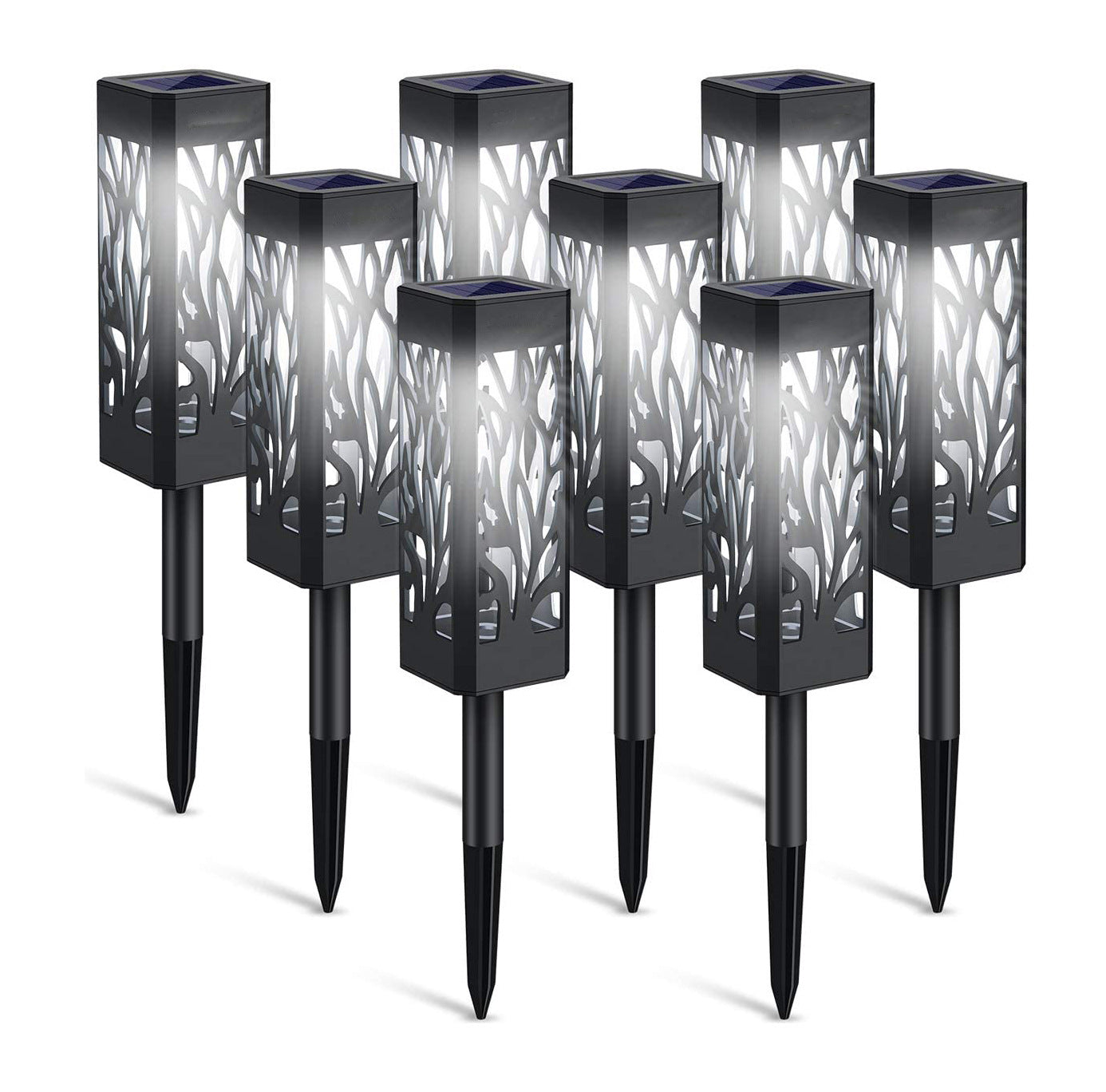 Hollow Solar Lawn Lamp with Leaf Design